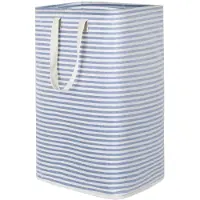 Unyqoos Opvouwbare Waterdichte Wasmand van 80 Liter met Handige Handgrepen in Blauw voor Diverse Opbergoplossingen