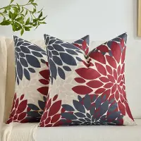 Unyqoos Kleurrijke Boho Kussenslopen Set 45 x 45 cm met Dahlia Bloemenpatroon voor Binnen en Buiten