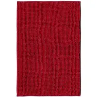 Unyqoos Zachte Antislip Badmat, Combineerbaar als Badkamertapijt en Douchemat in Stijlvol Rood