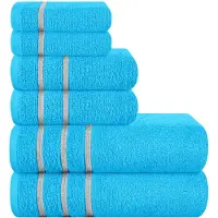 Unyqoos Ultra Comfort Luxe Katoenen Handdoekenset van 6 Stuks met Extra Grote Badhanddoeken