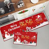Unyqoos Wasbaar kersttapijt met antislip en kerstmanprint voor diverse ruimtes