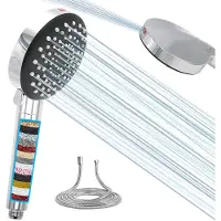 Unyqoos Waterbesparende douchekop met filter en 61 straalopties voor een gezonde douche-ervaring