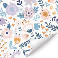 Unyqoos Zelfklevend aquarel bloemenbehang in boho-stijl voor diverse interieurs