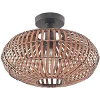 LINDBY Plafondlamp , Majeora, dimbare, Hout, Woonkamer, Bamboe, Boho