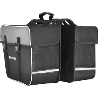 TecTake - Dubbele Fietstas - 35 l - Zwart/Grijs