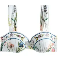 Next Bikinitop donkergroen / wit