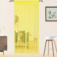 Unyqoos Stijlvolle Gele Draadgordijnen voor Deuren met Insectenbescherming en Ruimteverdeling, 90 x 200 cm