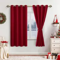 Unyqoos Stijlvolle Verduisteringsgordijnen Met Isolerende Eigenschappen Voor Slaap- En Woonkamers In Rijke Rode Tint 175 x 140 cm (h x b)