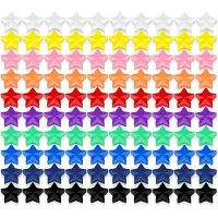 Unyqoos 100 gekleurde magneten, diameter 20 x 8 mm – ster-vormige handgreep, sterke hechting voor whiteboard en koelkast, kunststof behuizing, 10 kleuren