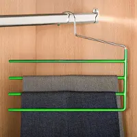 Unyqoos Ruimtebesparende en antislip broekhanger voor efficiënte kledingorganisatie