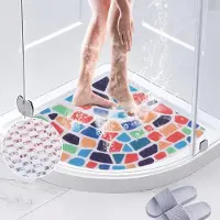 Unyqoos Veilige en comfortabele antislip douchemat met afvoergaten en massagefunctie