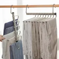 Unyqoos Innovatieve Ruimtebesparende Broekhanger met 9 Lagen en Draaibare Haak voor Diverse Kledingstukken