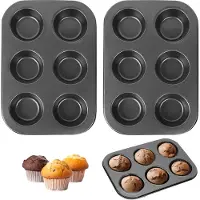 Unyqoos Set van twee antiaanbak muffinvormen voor perfecte cupcakes en meer