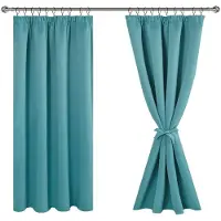 Unyqoos Stijlvolle Ongeëvenaarde Verduisteringsgordijnen voor Woon- en Slaapkamer, Set van 2, Turquoise