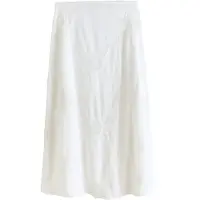 Next - Dames - Midirok met gehaakt inzetstuk - Crème