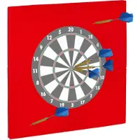 Relaxdays Dartbord beschermingsring "R6", wandbescherming voor dartborden van 45 cm, EVA, opvangring voor darts, afmetingen: 71 x 71 x 3 cm, rood