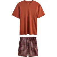 Next Pyjama kort donkerblauw / koper
