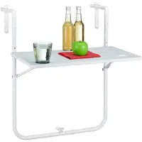 Relaxdays Balkontafel inklapbaar houtlook
