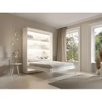 Vente-unique Bedkast hout wit 160 x 200 cm RAPILI