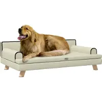 PawHut -Huisdierenbank-Polyester-100x62x32cm-Beige
