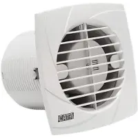 CATA B-15 PLUS T axiaal afzuigventilator met timer, 25W, kanaalaansluiting Ø150mm, wit