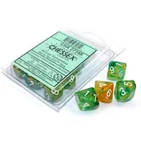 Chessex Nebula Lente/wit Luminary D10 Dobbelsteen Set (10 stuks)