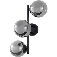 LINDBY Wandlampe , Orbelia, dimbare, Zwart, Woonkamer, Glas, Modern