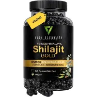 IK-Handelsgruppe Vita Elements Himalaya Shilajit Gold Gummies 60 stuks Ashwagandha Gokshura Voedingssupplement