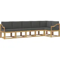 vidaXL Buiten bank set 6 st Wit en antracietkleurig Polyester