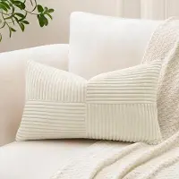 Unyqoos Zachte corduroy kussensloop met kruisstrepen voor stijlvolle decoratie