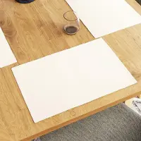 Unyqoos Set van 6 Luxe Placemats in Elegant Effen Wit voor de Eettafel