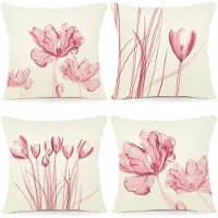 Unyqoos Set van 4 Bloemenprint Kussenhoezen 40 x 40 cm voor Binnen en Buiten