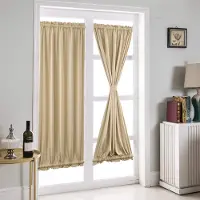 Unyqoos Verduisterende Deurgordijnen voor Franse Deuren en Schuiframen, Stijlvolle Raambekleding beige, 64 x 183 cm)