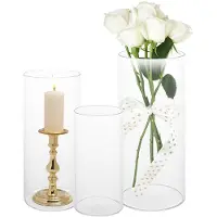 Unyqoos Set van drie elegante cilindervazen voor veelzijdige tafeldecoratie