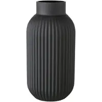 Unyqoos Elegante zwarte vaas met mat oppervlak voor modern interieurdecor, 30cm, Glas