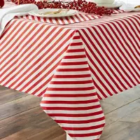 Unyqoos Feestelijk tafelkleed van katoen in rood en wit voor kerstdecoratie
