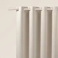 Unyqoos Elegant lichtbeige verduisterend gordijn met ringen voor woonkamer en slaapkamer