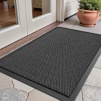 Unyqoos Wasbare vuilvangmat voor binnen en buiten met antislip en elastisch ontwerp