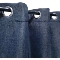 Unyqoos Stijlvolle thermische gordijn met linnenlook en isolerende voering in marineblauw