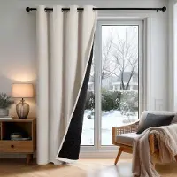 Unyqoos Linnenlook verduisteringsgordijn met thermische isolatie en geluidsdemping