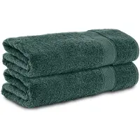 Unyqoos Set van Luxe Handdoeken in Diepgroen Kleur voor Optimale Comfort en Absorptie