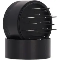 Unyqoos Koffieroomstokje (51 mm) – RVS met ergonomische houten handgreep en standaard, zwart – voor een gelijkmatige espresso-extractie