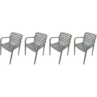 Garden Impressions Nantes tuinstoelen (set van 4) - stone green
