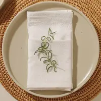 Unyqoos Elegante witte linnen servetten set van 6 voor feestelijke tafeldecoratie