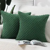 Unyqoos Set van 2 Luxe Boho Gestreepte Kussenslopen van Zacht Corduroy voor Slaapkamer en Woonkamer