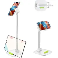 Unyqoos Verstelbare en opvouwbare telefoonstandaard voor tafel en bureau gebruik
