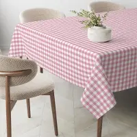 Unyqoos Roze ronde tafelkleed met teflon coating voor bescherming en stijl