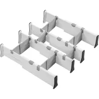 Unyqoos Verstelbare ladeverdelers, set van 4 ladeverdelers met verdelers (27,5-43,5 cm), verstelbare ladeverdelers, geschikt voor ladekast, slaapkamer, bureau