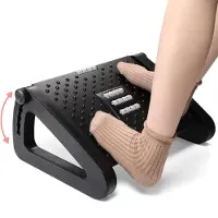 Unyqoos Ergonomische Verstelbare Voetsteun met Massagefunctie voor Thuis, Kantoor en Reizen