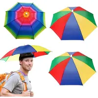 Unyqoos Opvouwbare Regenboog Paraplu Hoeden Set van 3 voor Kinderen en Volwassenen